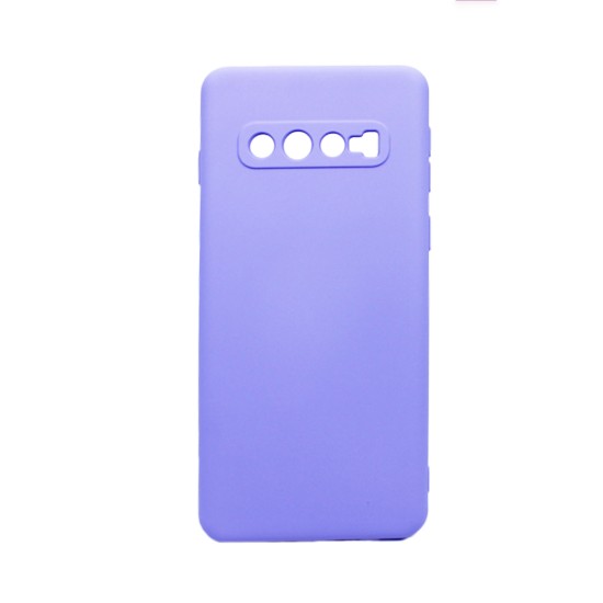 Silicone Case with Camera Shield for Samsung Galaxy S10 Purple